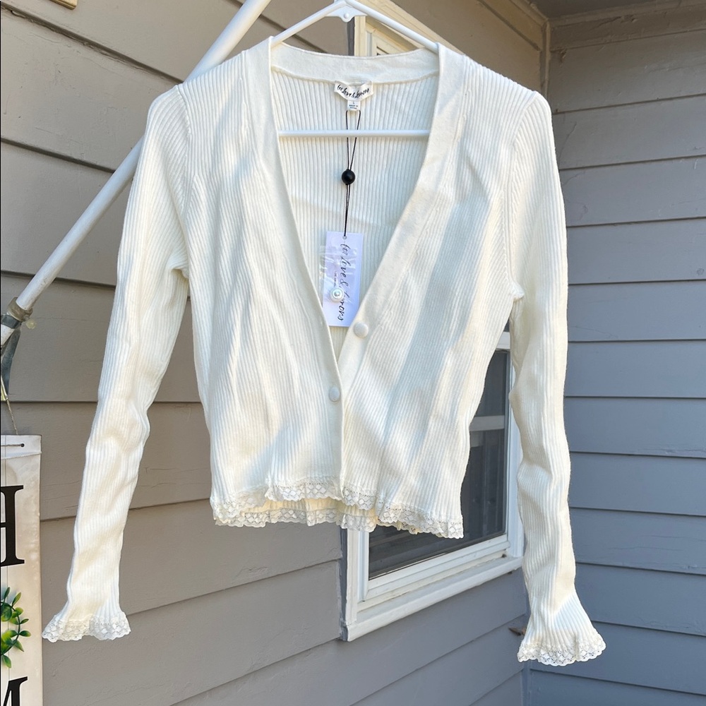 For Love And Lemons Cream Cardigan